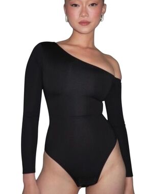 NWT TA3 Black One Shoulder Shapewear Bodysuit Size XL